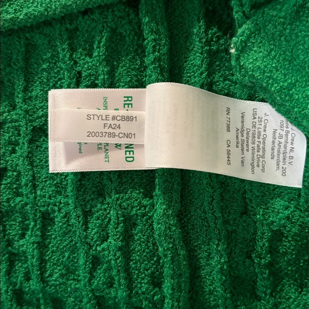 J.Crew Odette cable knit sweater lady jacket in cotton blend boucle Small - Picture 7 of 7